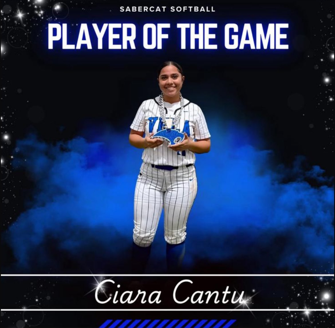 Yes ma’am Ciara! C went 2 for 3, brought in the go ahead run,  AND had the game ending double play, to help secure the dub, against Sharyland Pioneer!