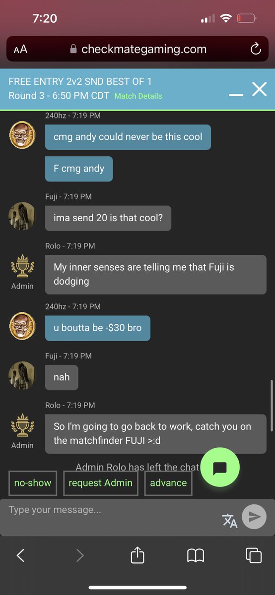 We beat them and said we were in a glitch spot and now want to chall the admin because he said it is allowed LMAOO