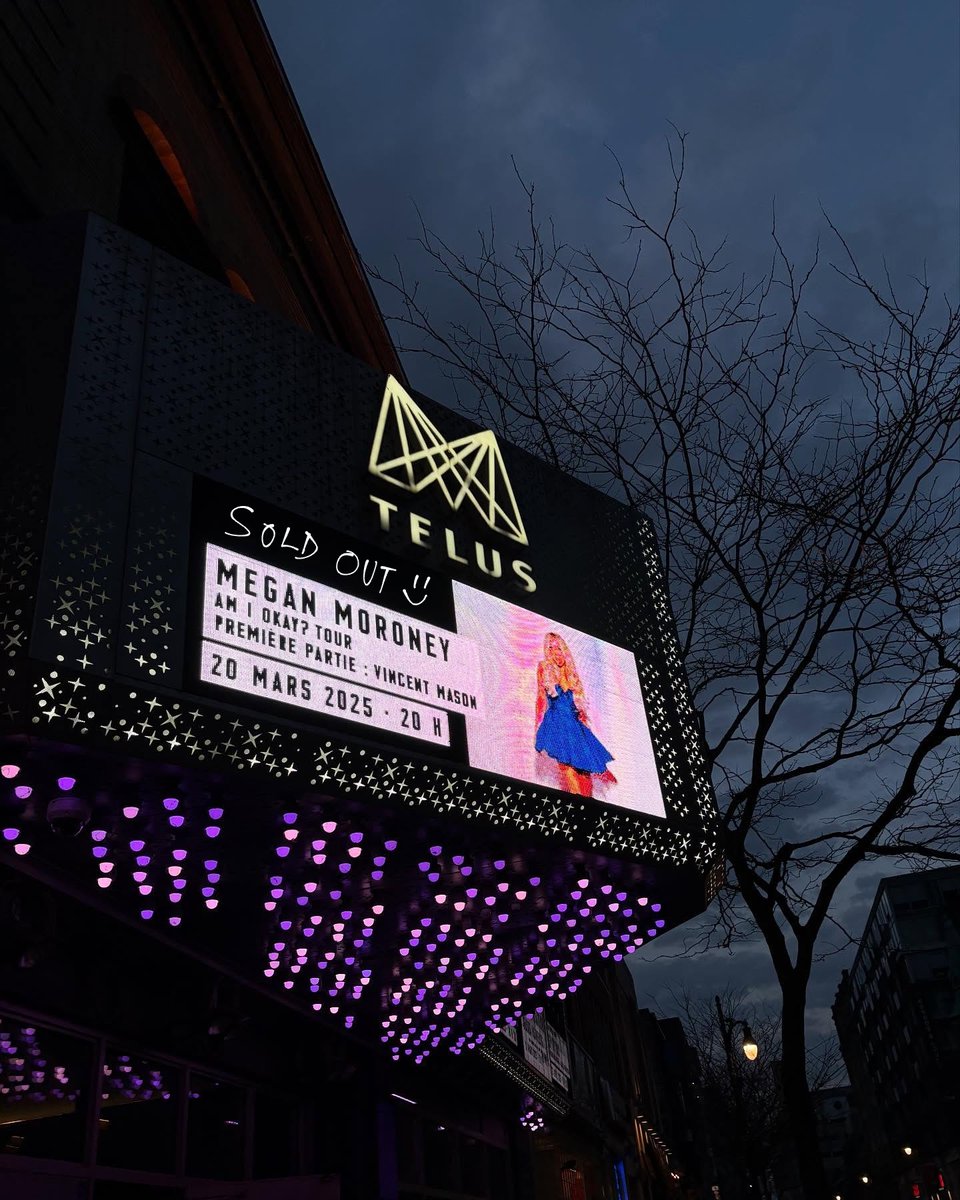 SOLD OUT ON THE MARQUEE MY NAME IS UP IN LIGHTS