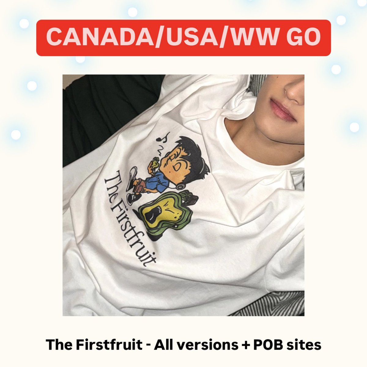 RT! [#nctzenxGOs] Mark The Firstfruit GO - Canada/USA/WW Group Order

🌱Photobook +Ktown4u POB: $24 CAD
🌱Square Flap: $24 CAD
🌱First Juice: $30 CAD

🌱POB+PC: $22 CAD each (9 sites)

🌱Includes EMS
🌱Sorted/sealed

🌱Form: bit.ly/LMKfirstfruit
‼️Closes: Apr 4, 10PM

WTS NCT