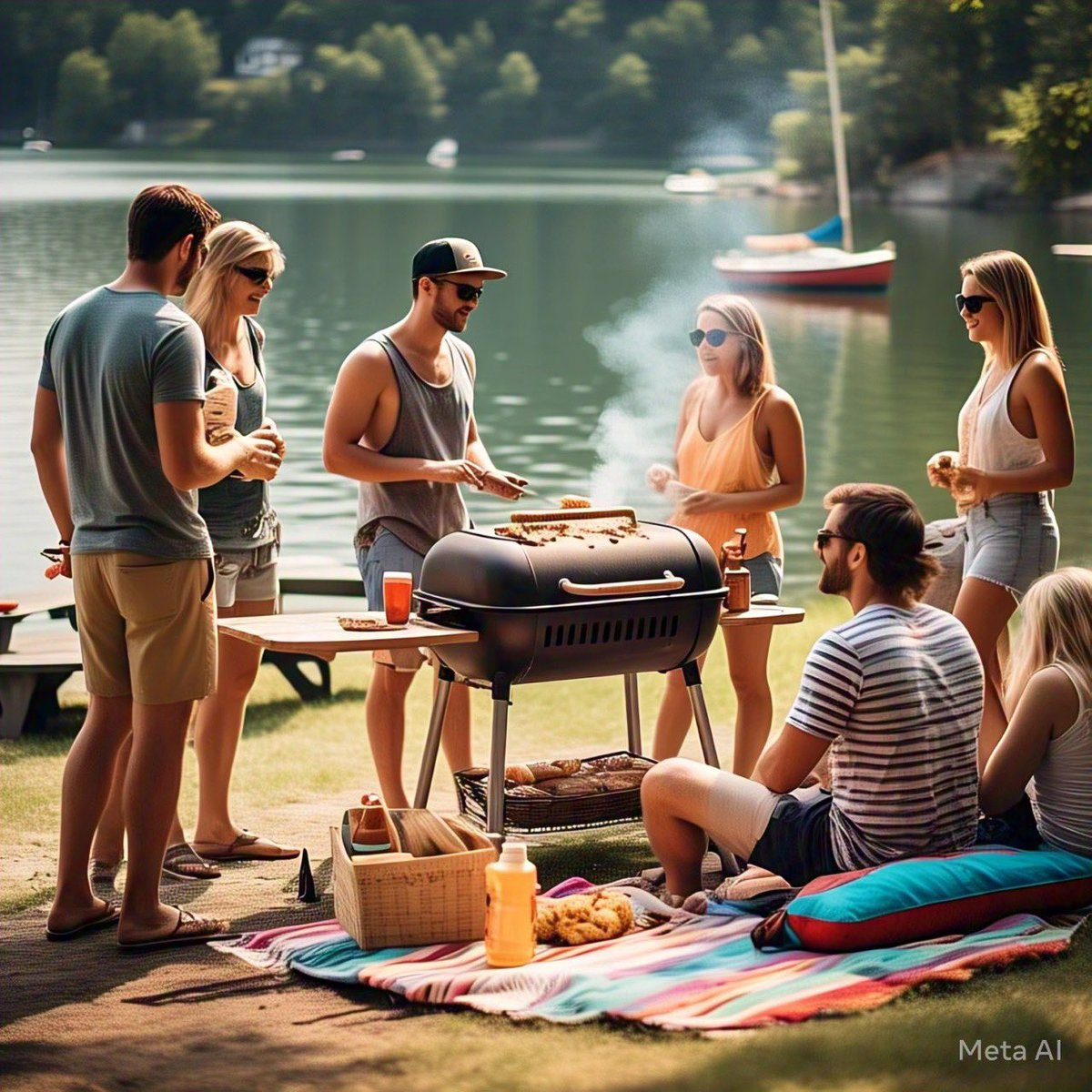 BBQ times at a lake in the warm weather is coming up!