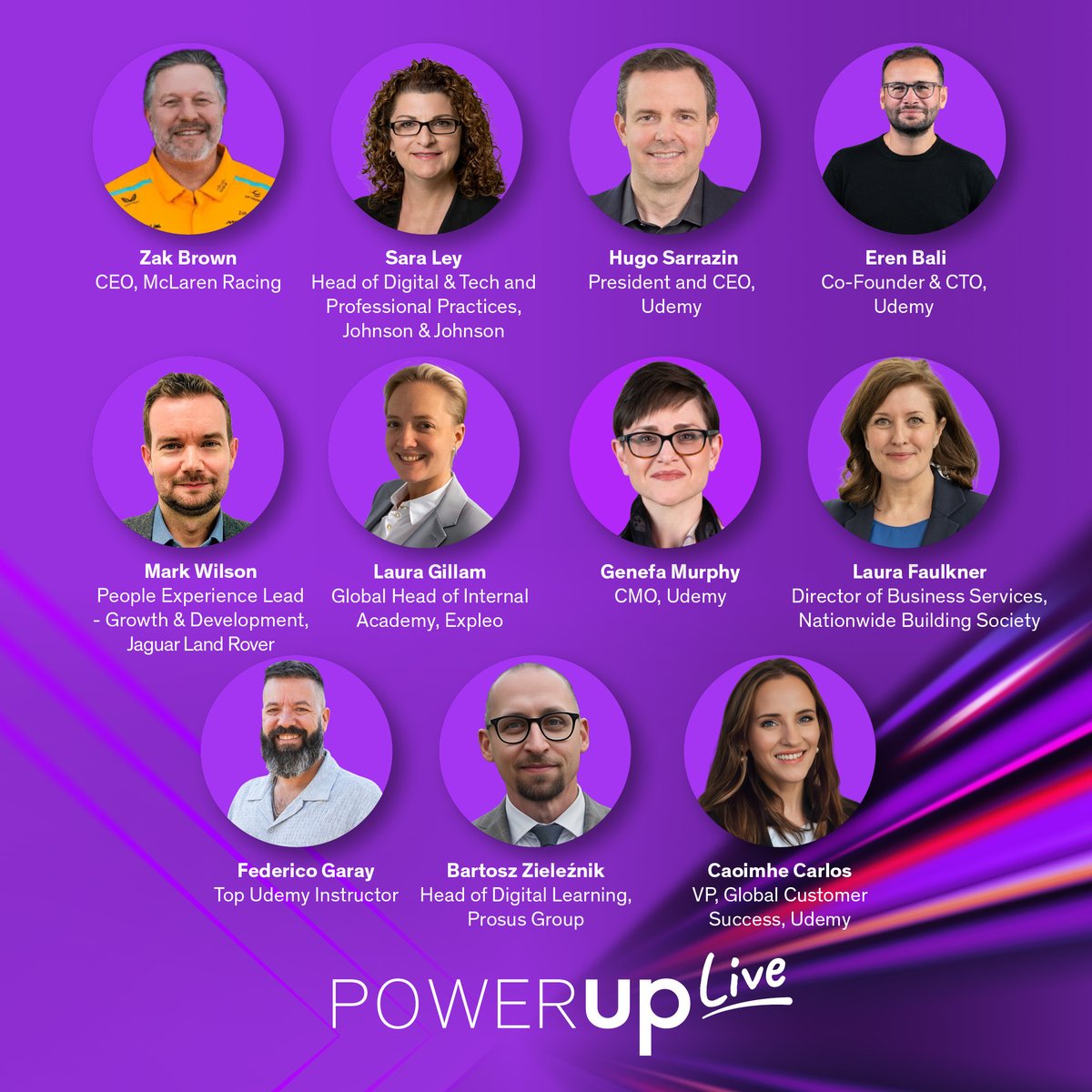 ONE WEEK AWAY! #UdemyPowerUp

Join us for a transformative learning experience with a star-studded speaker lineup, streaming live from the McLaren Technology Center: bit.ly/3DoFAxt