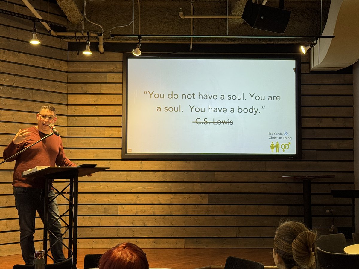 CSLIChicago's tweet photo. Pastor @EricTarge discusses what the Bible teaches about God’s design for sex, gender, and the human body as part of our Sex, Gender &amp; Christian Living series (in partnership with @ParkChurch). #CSLI https://t.co/V46mahqrsA
