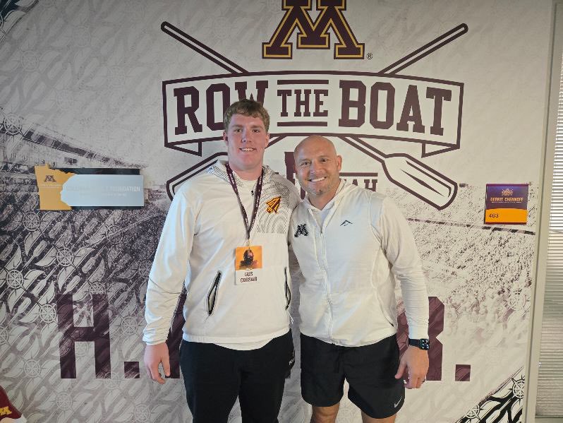 Gus Corsair 2027 OL (@gus_corsair) on Twitter photo #AGTG After a great conversation with <a href="/Coach_Fleck/">P.J. Fleck</a> I’m blessed to receive an offer from The University of Minnesota! <a href="/Callybrian/">Brian Callahan</a> <a href="/nick20lee/">Nick Lee</a> #RTB
<a href="/CoachCrough/">Tony Crough</a> <a href="/_coachhale/">Nathan Hale</a>
<a href="/adamgorney/">Adam Gorney</a> <a href="/AllenTrieu/">Allen Trieu</a> <a href="/SWiltfong_/">Steve Wiltfong</a> <a href="/GregSmithRivals/">Greg Smith</a> <a href="/jeremycrabtree/">Jeremy Crabtree</a> #AGTG After a great conversation with <a href="/Coach_Fleck/">P.J. Fleck</a> I’m blessed to receive an offer from The University of Minnesota! <a href="/Callybrian/">Brian Callahan</a> <a href="/nick20lee/">Nick Lee</a> #RTB
<a href="/CoachCrough/">Tony Crough</a> <a href="/_coachhale/">Nathan Hale</a>
<a href="/adamgorney/">Adam Gorney</a> <a href="/AllenTrieu/">Allen Trieu</a> <a href="/SWiltfong_/">Steve Wiltfong</a> <a href="/GregSmithRivals/">Greg Smith</a> <a href="/jeremycrabtree/">Jeremy Crabtree</a>