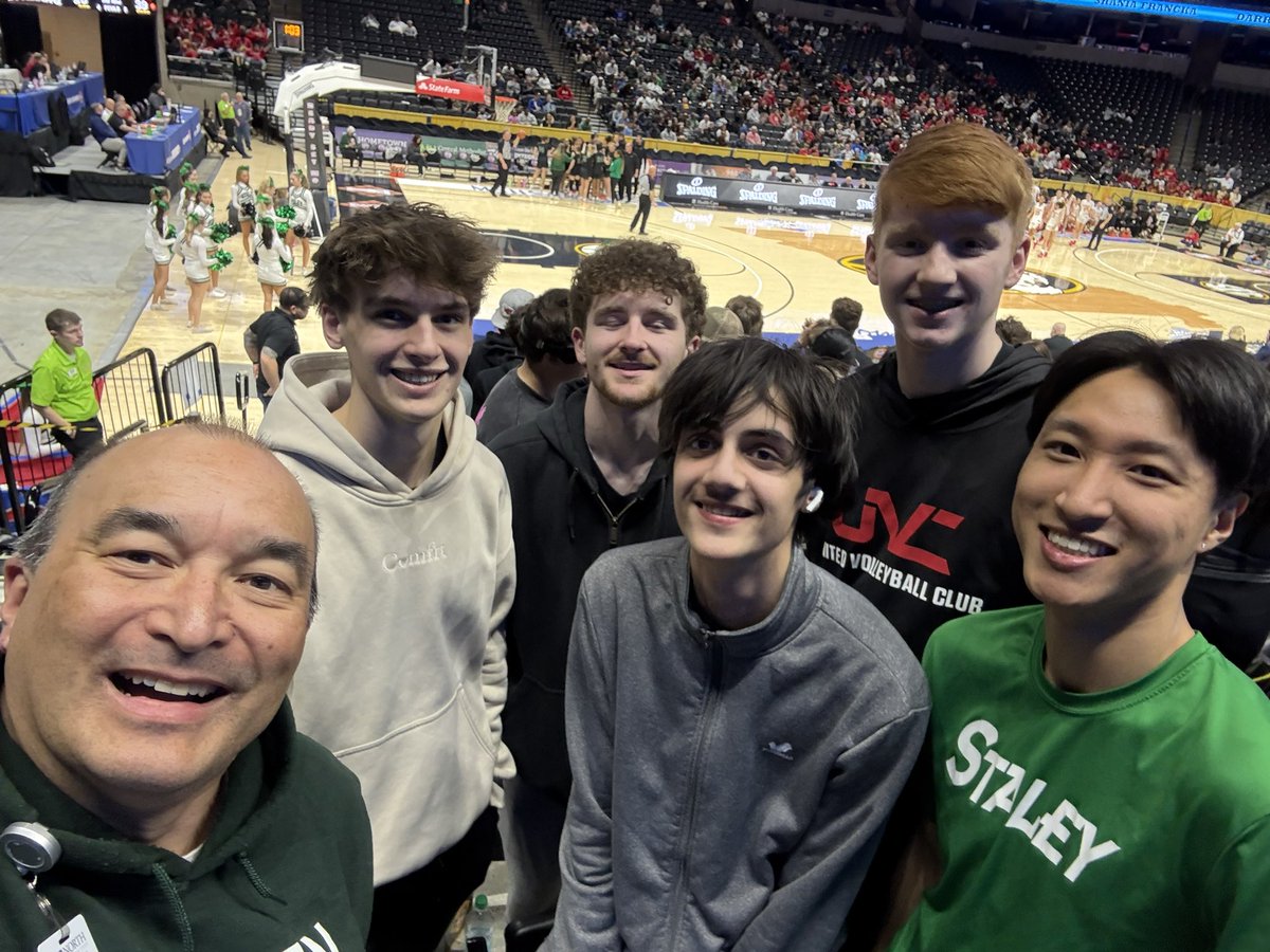 Staley Boys’ Volleyball (@staleyboysvb) on Twitter photo Representing at the state girls’ basketball championship game to support <a href="/StaleyGBBALL/">Staley Girls Basketball</a>!
<a href="/NKCSchools/">NKC Schools</a> <a href="/N2SportsStaley/">N2Sports Staley</a> <a href="/TheNestSHS/">The NEST (SHS Student Section)</a> Representing at the state girls’ basketball championship game to support <a href="/StaleyGBBALL/">Staley Girls Basketball</a>!
<a href="/NKCSchools/">NKC Schools</a> <a href="/N2SportsStaley/">N2Sports Staley</a> <a href="/TheNestSHS/">The NEST (SHS Student Section)</a>