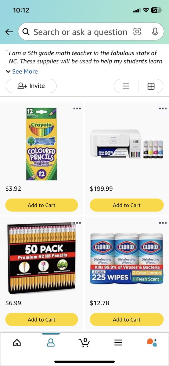 I know this is a big wish but I need a new printer for my 5th grade team!! I have gift cards to help. amazon.com/hz/wishlist/ls…