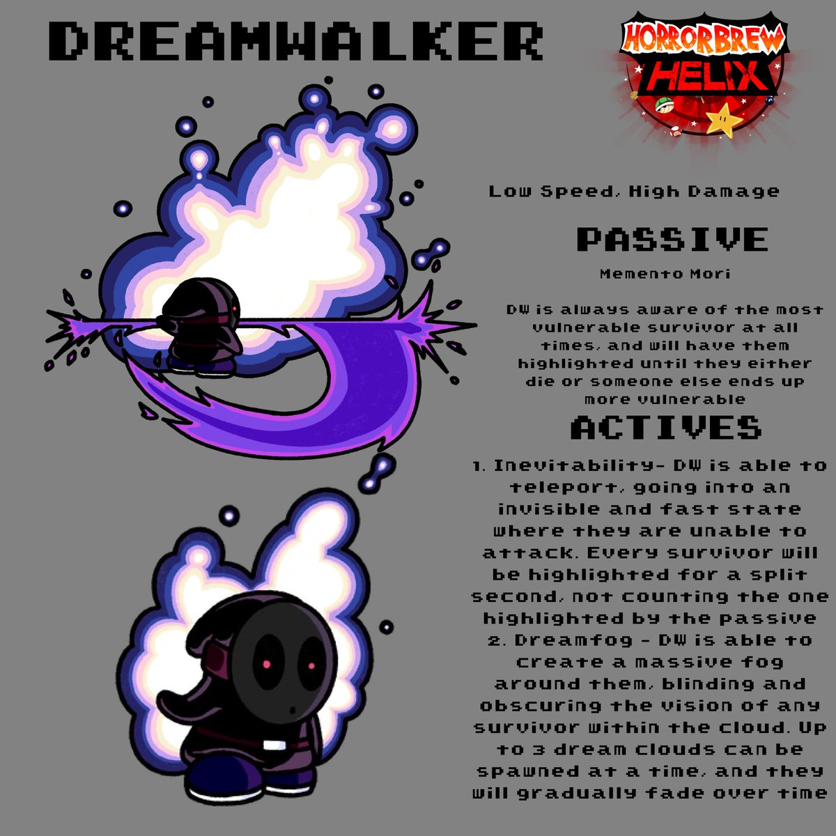 AntzIsMad's tweet photo. First off, the Monsters
Monsters are the big bad of the game, with the goal of each monster being to kill every player.
They each have atleast 3 abilities, 2 actives and 1 passive, and have their strength/speed classified in either Low, Moderate or High
Below are some movesets https://t.co/WwHtgJtXK1