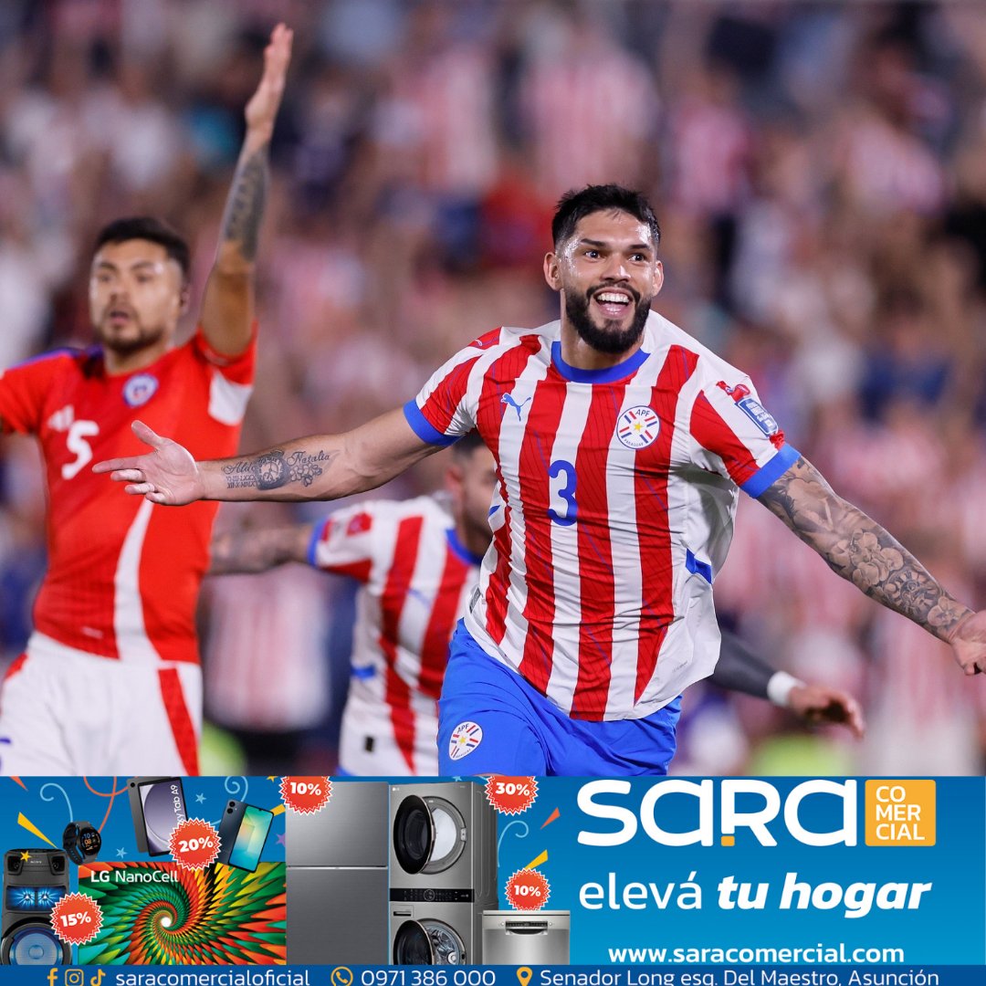 TRIUNFAZO DE LA SELECCIÓN PARAGUAYA. 

Final del partido, #Paraguay 1 (Omar Alderete) #Chile 0.

Fecha 13 - Eliminatorias Sudamericanas. 

95.5 FM <a href="/rockandpop955/">Rock&Pop Paraguay</a>
1020 AM <a href="/nanduti/">Radio Ñandutí</a>
96.1 FM CDE 660 AM CDE Itapirú.
#LaGranJugada.