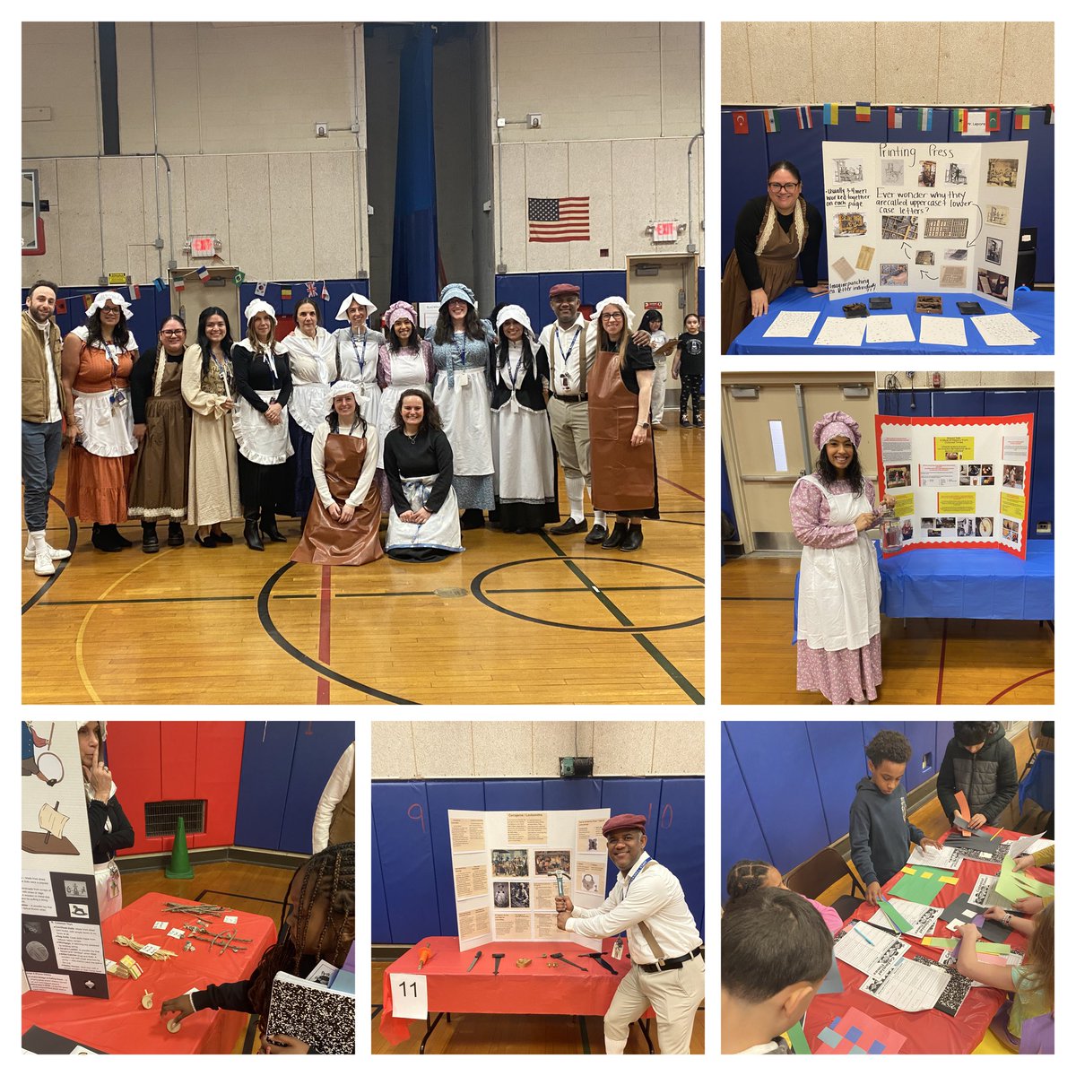 Hernandez_PCSD's tweet image. Today our Amazing 4th grade teachers brought learning to life for our scholars. Our Colonial Fair was extraordinary. Scholars were making connections while learning new facts during this learning experience.❤️🤓💙📓