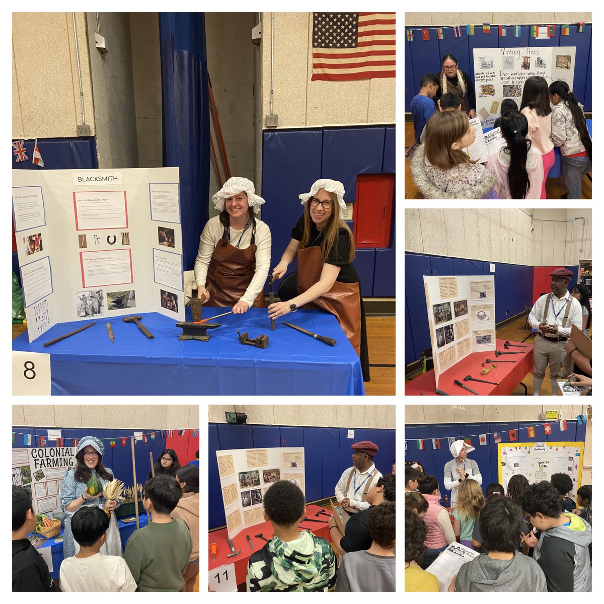 Hernandez_PCSD's tweet image. Today our Amazing 4th grade teachers brought learning to life for our scholars. Our Colonial Fair was extraordinary. Scholars were making connections while learning new facts during this learning experience.❤️🤓💙📓