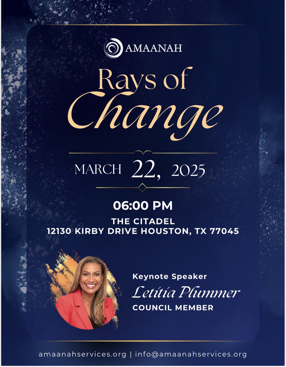AmaanahServices's tweet image. Last Chance to Join Us!

Amaanah’s Rays of Change gala is almost here, and spots are filling up fast! Don’t miss this inspiring evening with Keynote Speaker Letitia Plummer as we come together to support refugees.

Contact us at info@amaanahservices.org 

#RaysOfChange #Amaanah