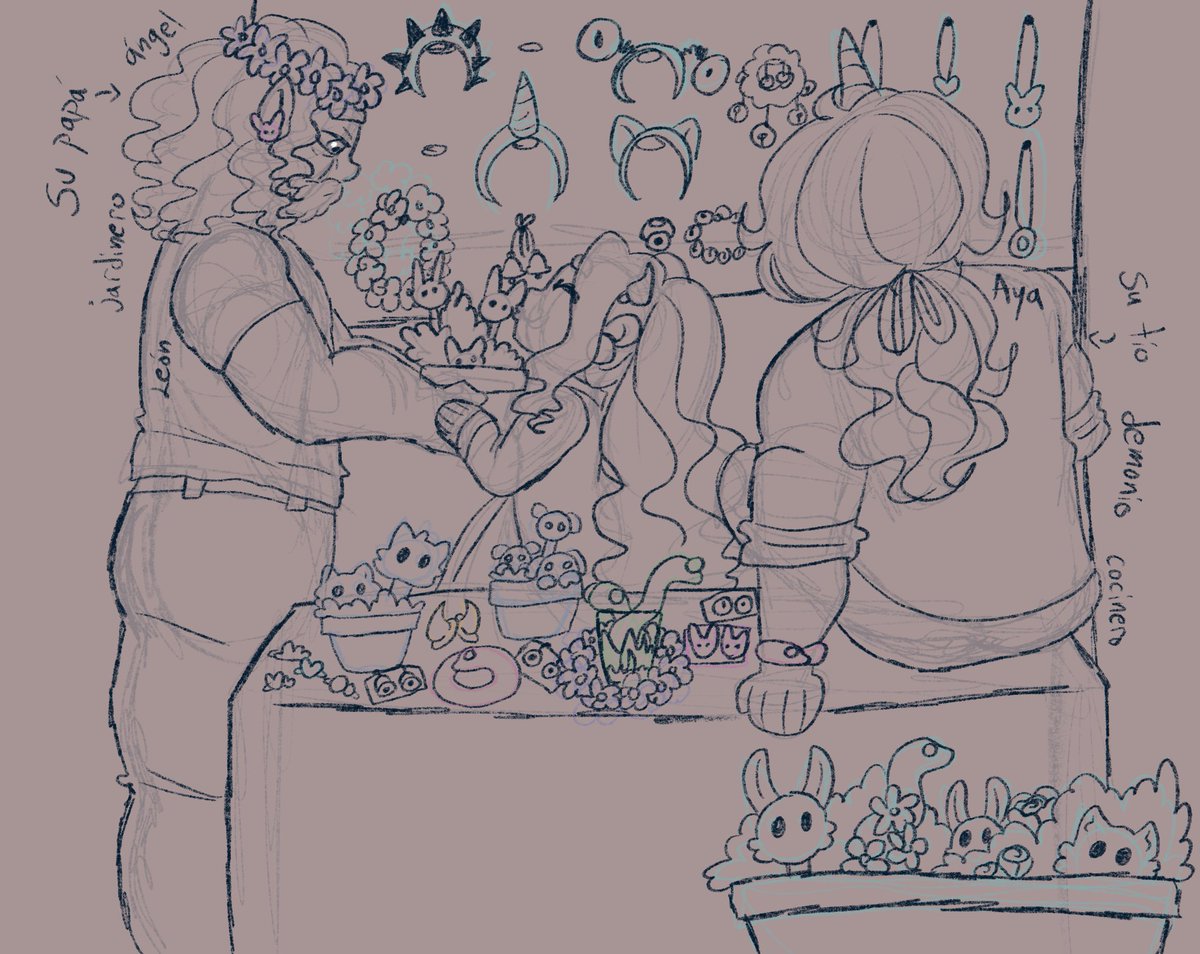 SweetRedShugar's tweet photo. #SaintMegiAcademy
[Rol abierto]

Natalie puso un puesto de manualidades, su padre (León/jardinero) y su tío (Aya/cocinero) la están ayudando a vender y ordenar todo (Aya sólo está de estorbo)
Tiene 2 cajas llenas de pulseras de cascabeles y campanas en el suelo frente el puesto. https://t.co/OZbm6iFDz4