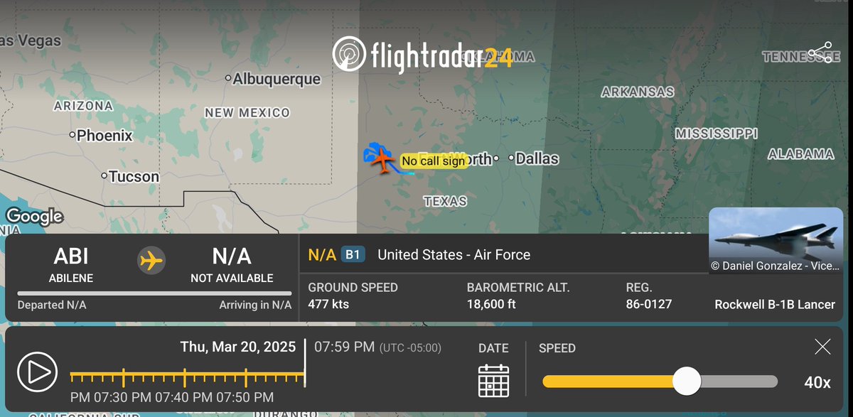 ThomasPaine6F0's tweet photo. https://t.co/hrXFNXw1xH 

USAF 86-0127(B1) ROCKWELL B-1 Lancer Callsign n/a HexID #AE6C01 

Always fun to see.....😏 

🇺🇸🇺🇸🇺🇸🇺🇸🇺🇸 https://t.co/Cpb6g9xGPx