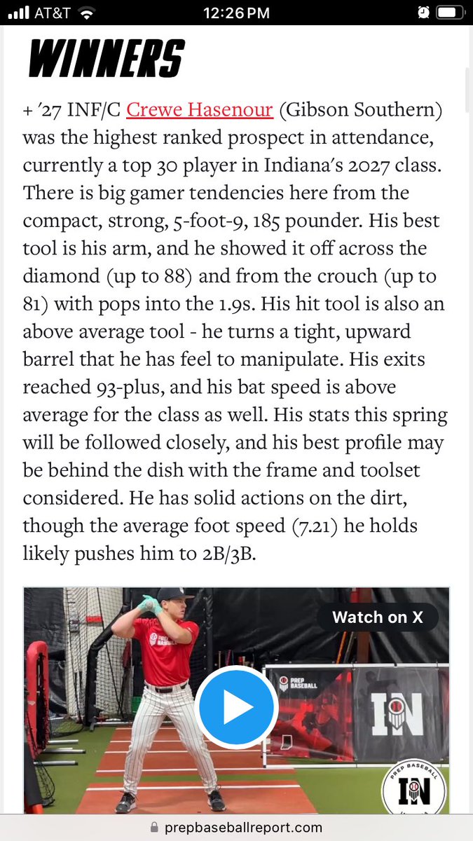 Thank you <a href="/PrepBaseballIN/">Prep Baseball Indiana</a> <a href="/CTrinkle23/">Cooper Trinkle</a> 
Can’t wait for the season!