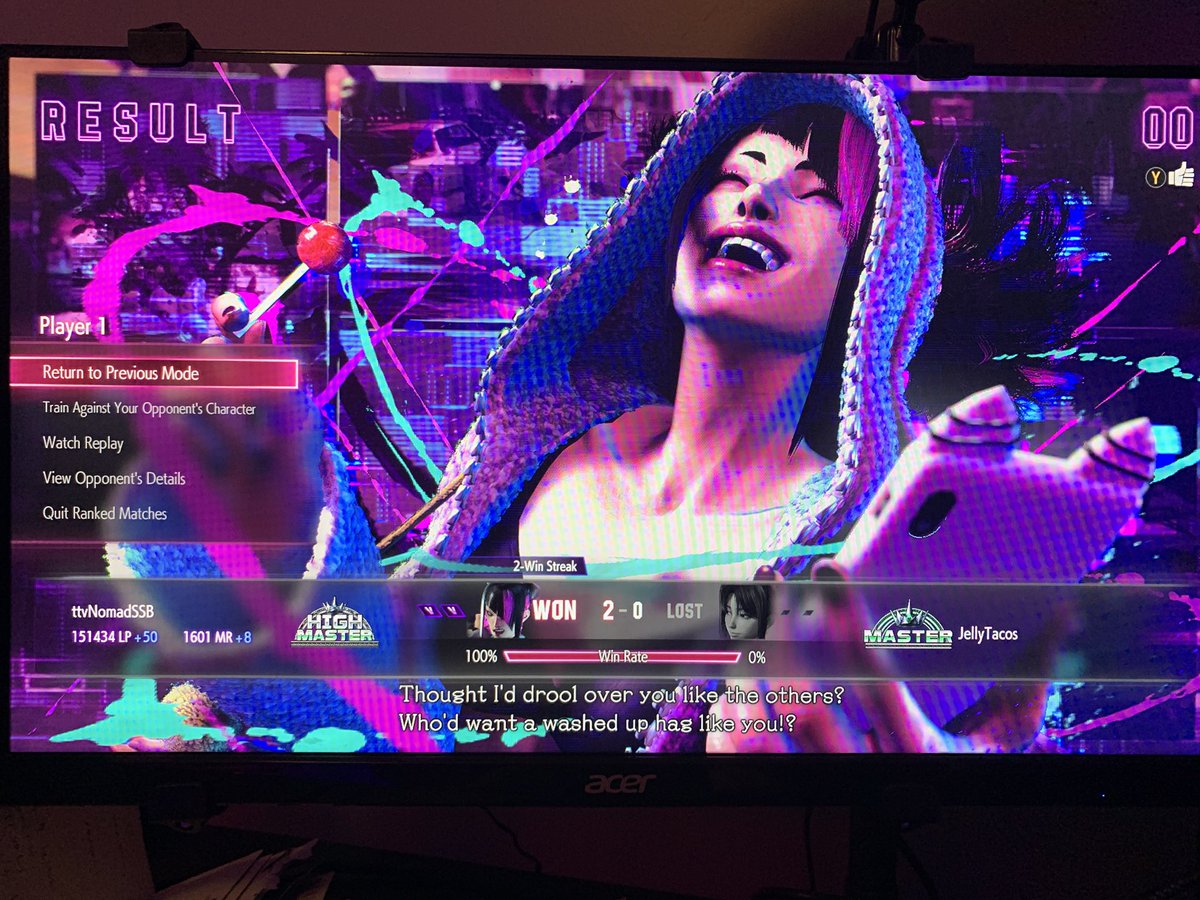 NomadRva's tweet image. It’s been a big week for accomplishing my goals! FINALLY hit high master with Juri. I wish I had been streaming it but the pop off was legendary either way. Time to start entering online brackets