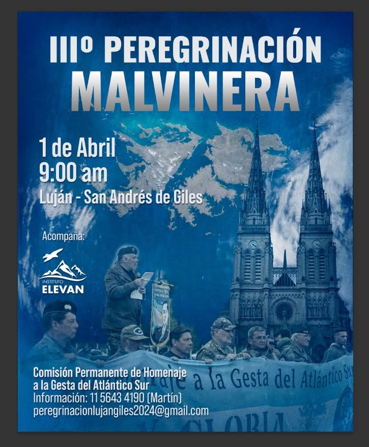 IIIº Peregrinación Malvinera, 1º de Abril
Lujan - San Andrés de Giles (Vigilia Malvinera esperando el 2 de Abril)
<a href="/juanjomalvinas/">Juan José Gómez Centurión 🇦🇷</a> 
<a href="/NosJovenesOk/">NOS Jóvenes</a> 
#SomosNOS
#SomosSoberanistas