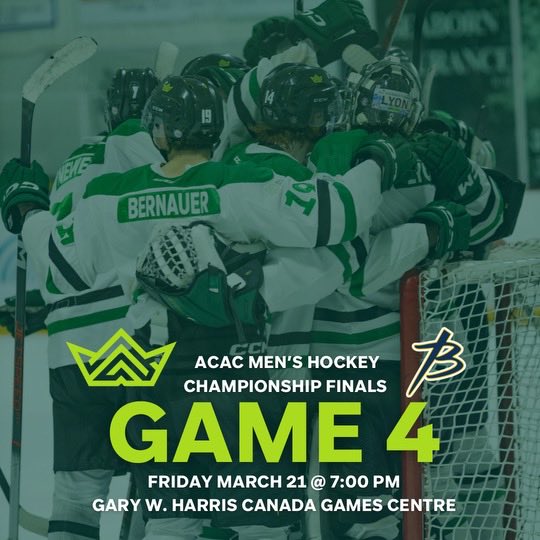 Friday night at the Gary Harris, 7:00 PM. Huge game in the ACAC Men’s Hockey Finals. RDP Kings look to put the nails in it. Come on out to the Gary and enjoy an extraordinary night!