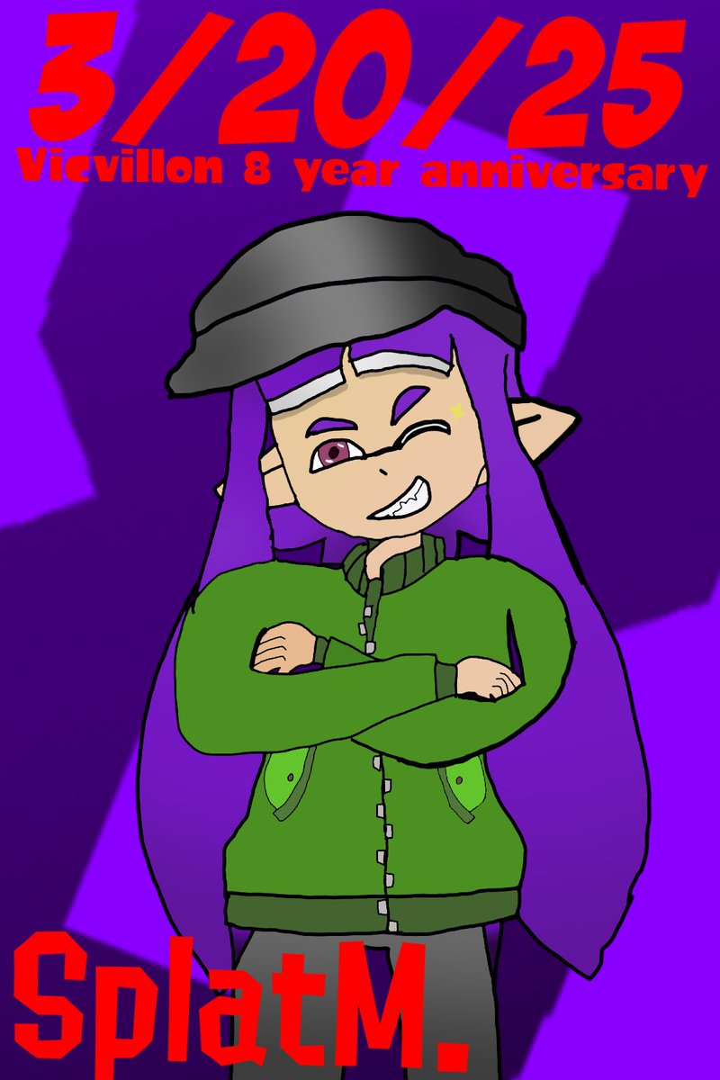 SplatMAnimates's tweet image. Happy Early 8 year anniversary to @Vicvillon 
(My 8 year anniversary of @Vicvillon fanart)