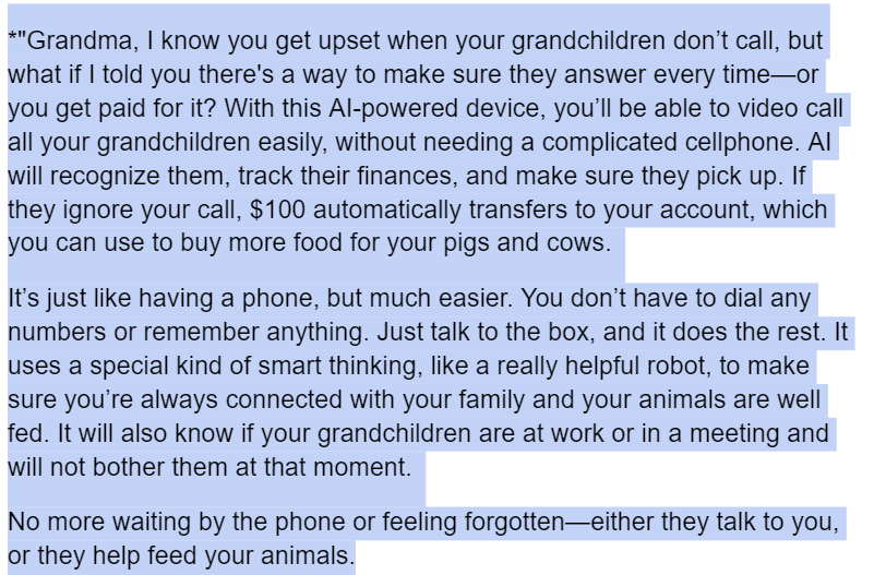 JulioCSinchi's tweet photo. My somewhat simplified pitch to my grandma, to get her to integrate AI into her daily life. @joinpursuit @ghogue02 https://t.co/a0ceiyS33w