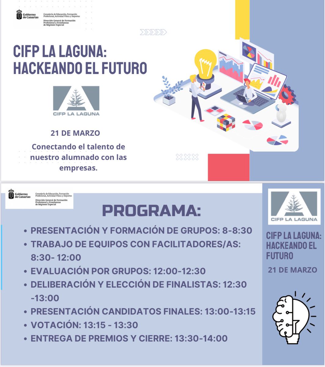 CIFP LA LAGUNA (@cifplalaguna) on Twitter photo Viernes, 21 de marzo de 2025:
Conectando el talento de nuestro alumnado con las empresas!!!
#cifplalagunaenacción 
#cifplalagunaenformación 
#cifplalagunahackeandoelfuturo
#conectandoeltalento 
#ods2030 
#innovafpcan 
#fpcanarias Viernes, 21 de marzo de 2025:
Conectando el talento de nuestro alumnado con las empresas!!!
#cifplalagunaenacción 
#cifplalagunaenformación 
#cifplalagunahackeandoelfuturo
#conectandoeltalento 
#ods2030 
#innovafpcan 
#fpcanarias