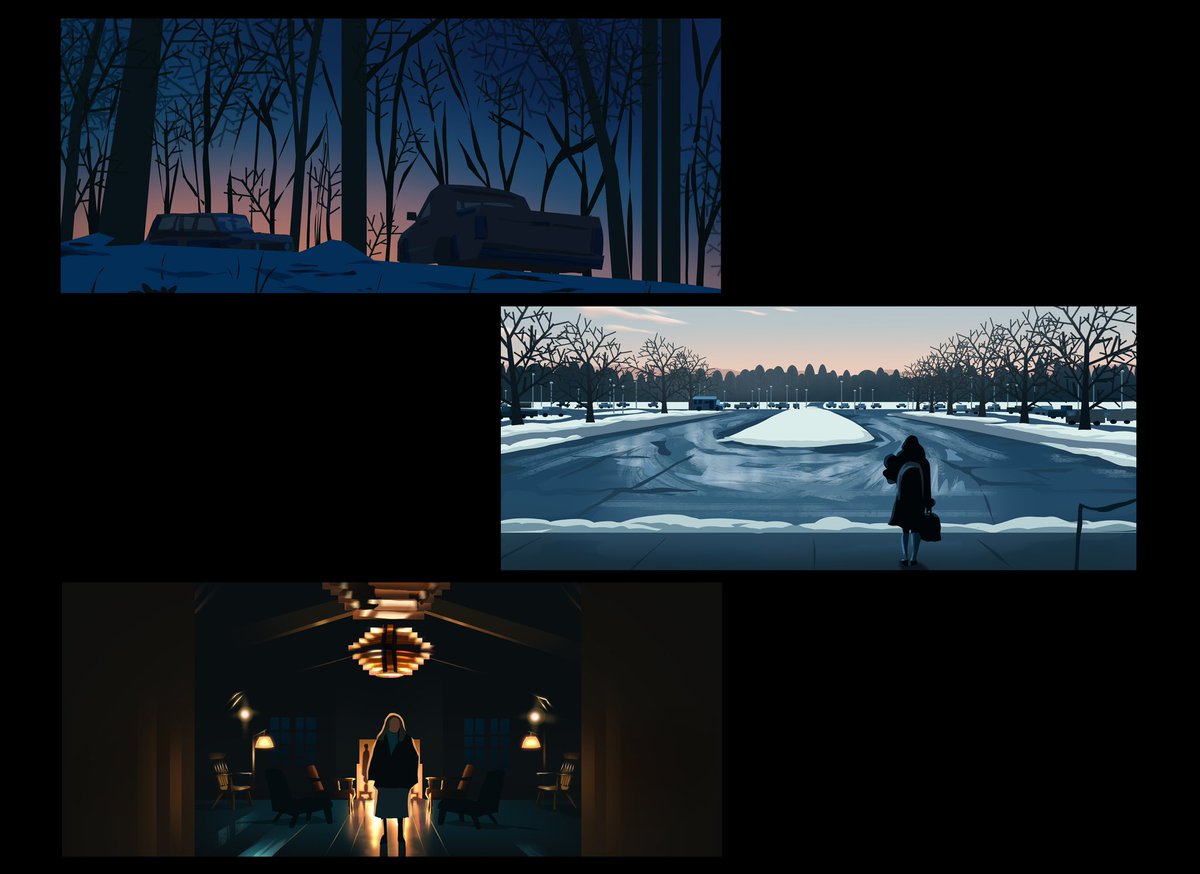 Some Severance paint studies from the last few episodes to celebrate the finale today! 💧🐐🍍🧪

#severance #appletv #severancetvshow #severanceart #filmstudies #colorandlight #bgpaint #backgroundart