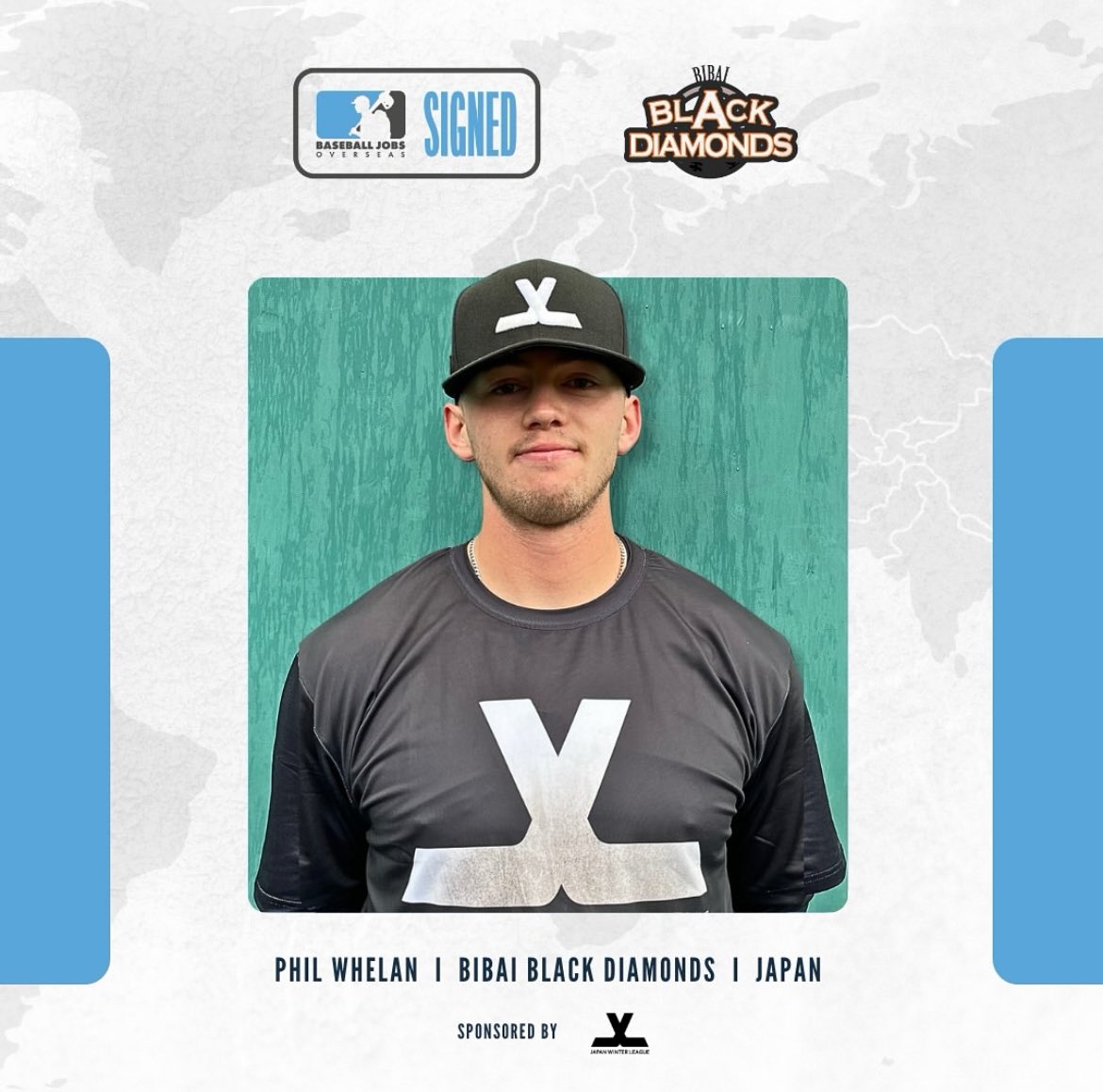 BBJobsOverseas's tweet photo. More signings via our partners the Japan Winter League! 
Benedek Laffer I Bibai Black Diamonds 🇯🇵
McCoy Pearce I Oita B Rings 🇯🇵
Phil Whelan I Bibai Black Diamonds 🇯🇵
Jerry Lacayo I Bibai Black Diamonds 🇯🇵
#baseballjapan #internationalbaseball 
#signing https://t.co/0q9zOja3cw
