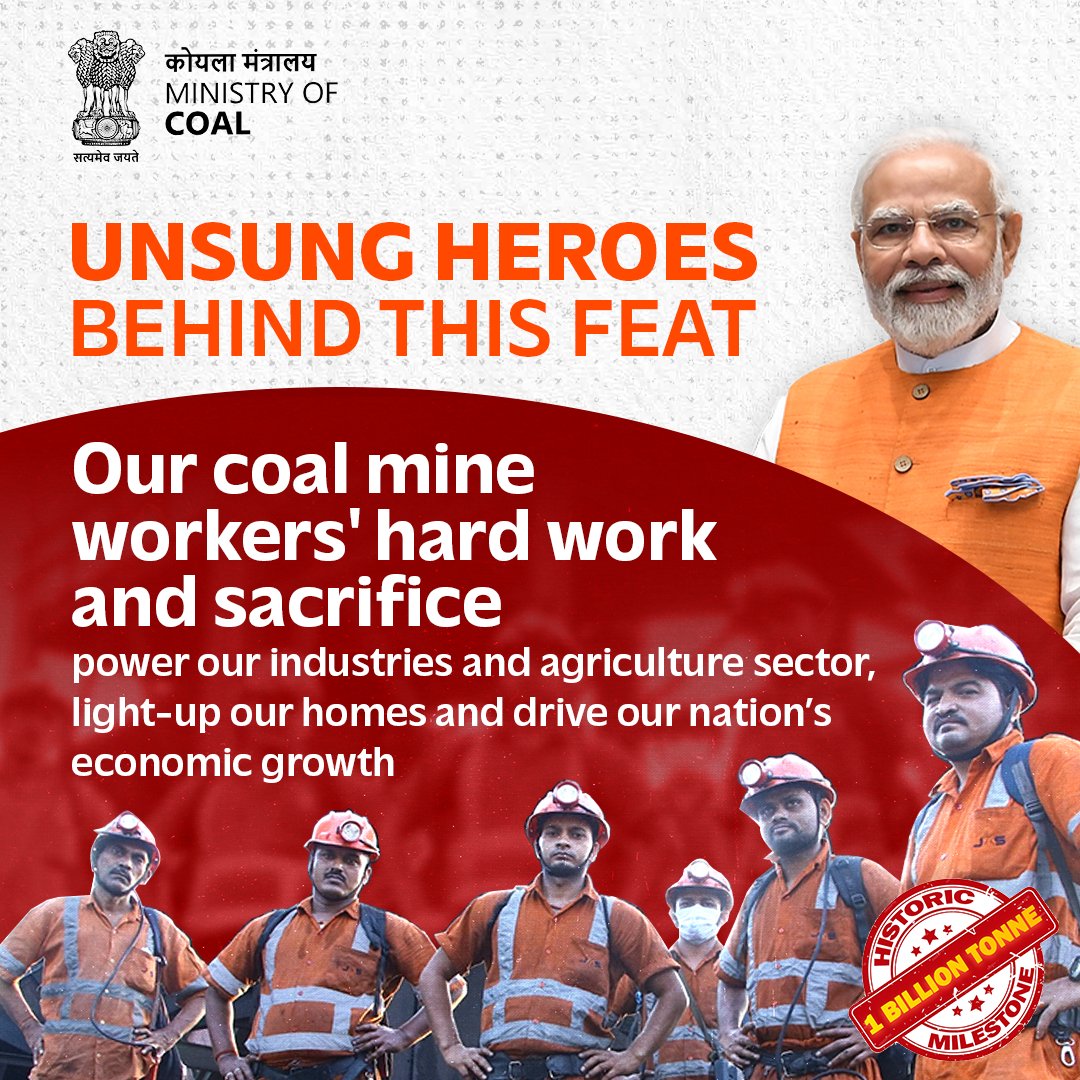 G Kishan Reddy (@kishanreddybjp) on Twitter photo My heartfelt congratulations to the dedicated workforce of the coal sector, serving as the backbone of our nation's energy security. Your tireless efforts and commitment have made this possible.
<a href="/CoalMinistry/">Ministry of Coal</a> My heartfelt congratulations to the dedicated workforce of the coal sector, serving as the backbone of our nation's energy security. Your tireless efforts and commitment have made this possible.
<a href="/CoalMinistry/">Ministry of Coal</a>
