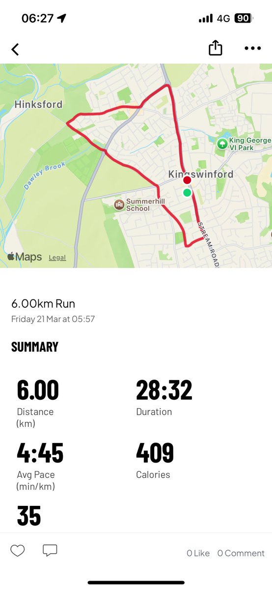 stebaker's tweet image. Another 6km PB @UKRunChat buzzing with that 😎 #running #fridaymorning