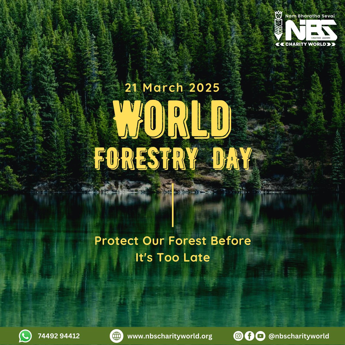 NBSCHARITYWORLD's tweet photo. Let’s nurture nature to secure our future! 🌿🌍 #WorldForestryDay #SaveTrees

🌳🌱 #nbs #nbscharityworld #GoGreen #PlantMoreTrees #ForestsMatter #SustainableLiving #EcoFriendly #ClimateAction #NatureLovers #ProtectForests #SaveOurPlanet #GreenFuture #Reforestation https://t.co/YDCVN7b6oN