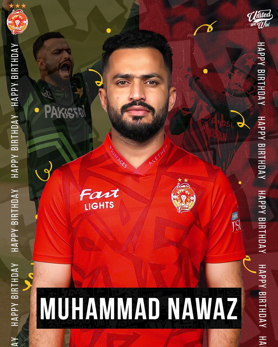Islamabad United (@isbunited) on Twitter photo π¦π Happy Birthday to our new Sheru, <a href="/mnawaz94/">Muhammad Nawaz</a>
Excited to have you in the United family! Hereβs to creating memorable moments together! π
#IUFamily #3xChampions #4TheDreamΒ #UnitedWeWin π¦π Happy Birthday to our new Sheru, <a href="/mnawaz94/">Muhammad Nawaz</a>
Excited to have you in the United family! Hereβs to creating memorable moments together! π
#IUFamily #3xChampions #4TheDreamΒ #UnitedWeWin