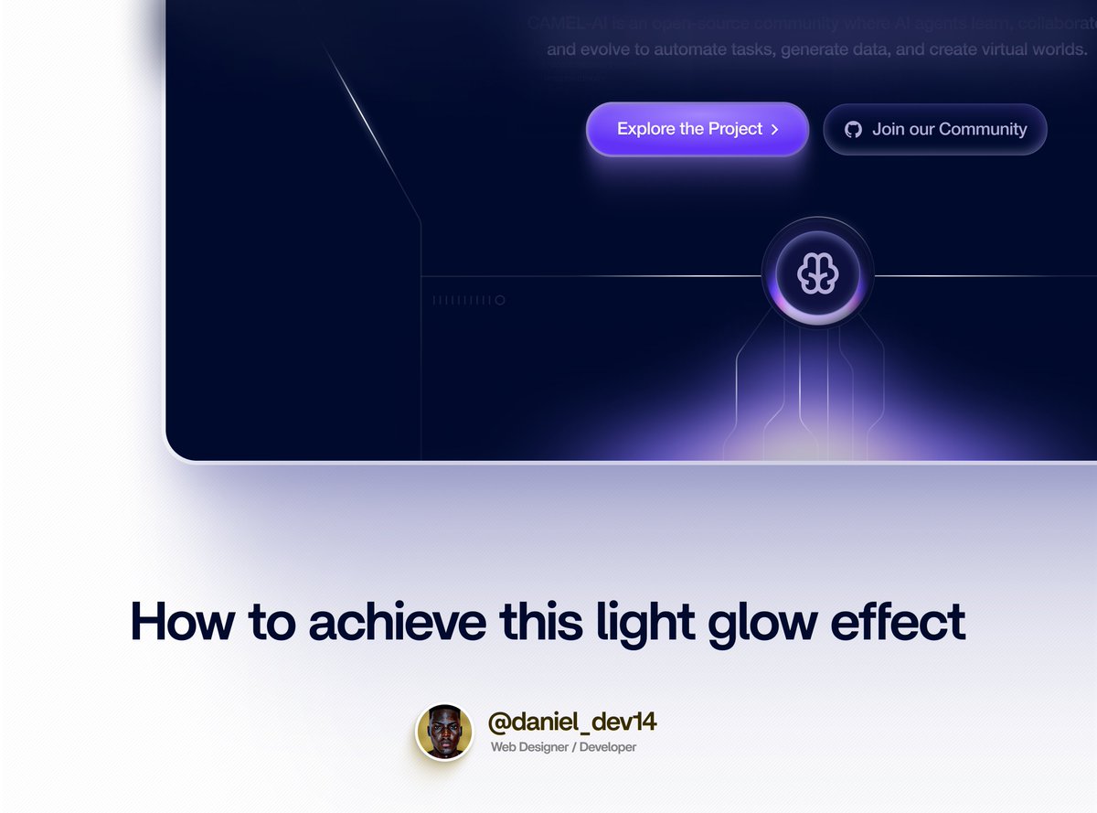 daniel_dev14's tweet image. How to create the light glow effect💡

Retweets are highly appreciated🙏

A thread🧵