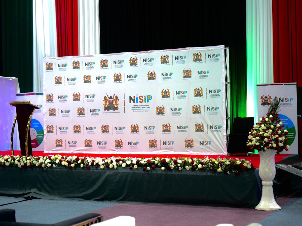The D-day is here! Today marks the official launch of NISIP. The plan that will revolutionize irrigation in Kenya.
Karibuni KICC we witness this milestone

#NISIPLaunch
#RevolutionizeIrrigation