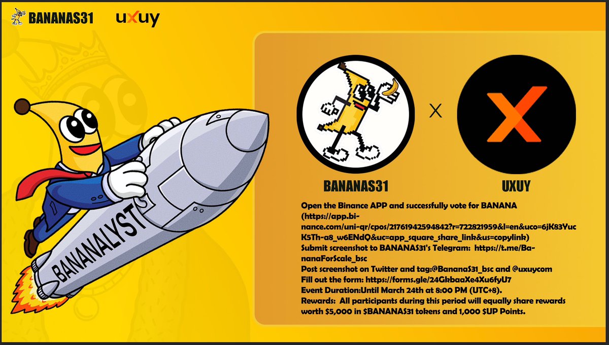 NANA is teaming up with @uxuycom to bring you rich rewards