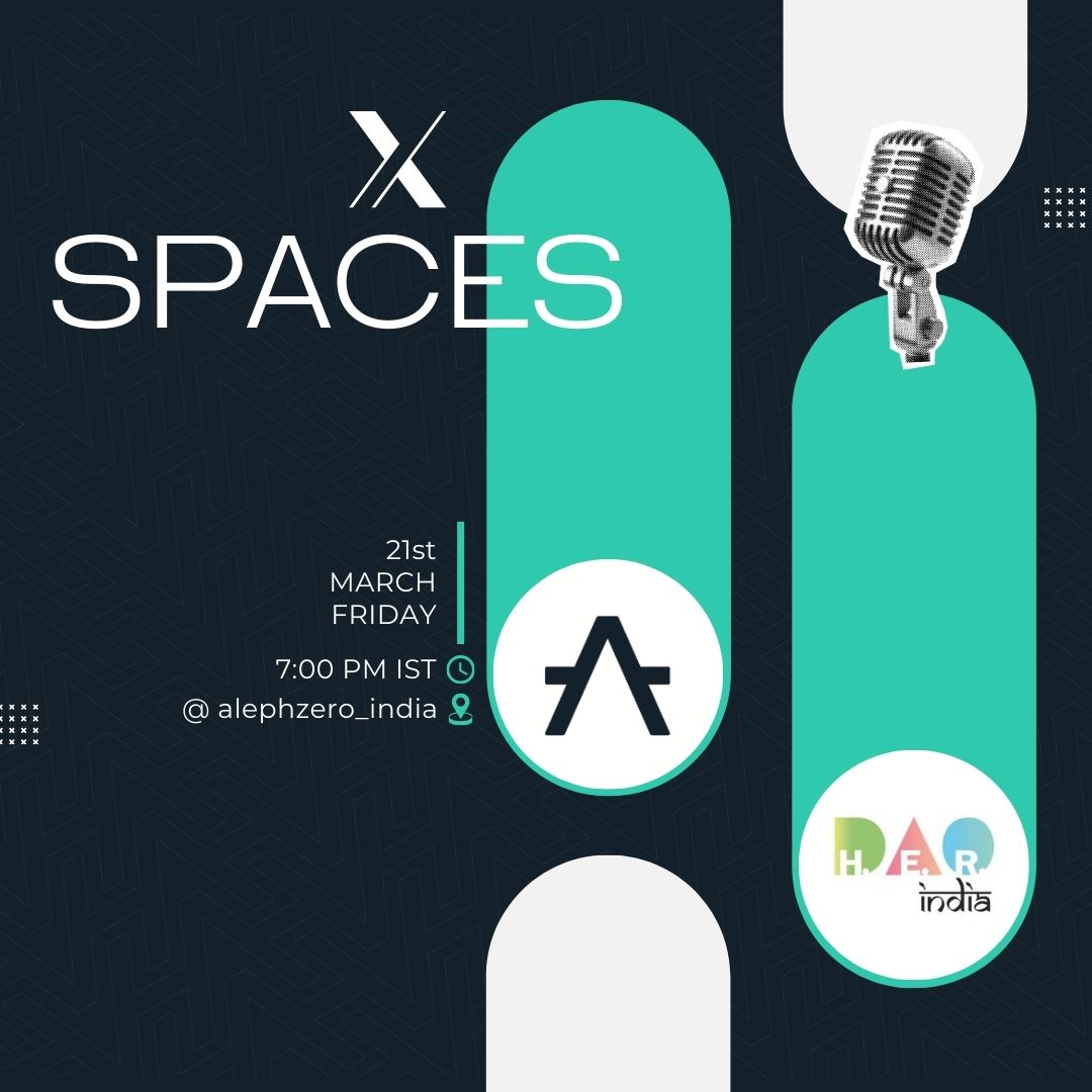 Aleph Zero India (@alephzero_india) on Twitter photo ๐ข Join @Alephzero_India and <a href="/HERDAOIndia/">H.E.R. DAO India @ XRPL APEX SUMMIT</a> for an exciting Community X Spaces, as we explore the <a href="/Aleph_Zero/">Noah</a> ecosystem & how to achieve financial privacy using @Common_App on any chain ๐ฅ
๐ March 21st, 2025
โฐ Starting at 7:00 pm IST
Get ready for insightful discussions and ๐ข Join @Alephzero_India and <a href="/HERDAOIndia/">H.E.R. DAO India @ XRPL APEX SUMMIT</a> for an exciting Community X Spaces, as we explore the <a href="/Aleph_Zero/">Noah</a> ecosystem & how to achieve financial privacy using @Common_App on any chain ๐ฅ
๐ March 21st, 2025
โฐ Starting at 7:00 pm IST
Get ready for insightful discussions and