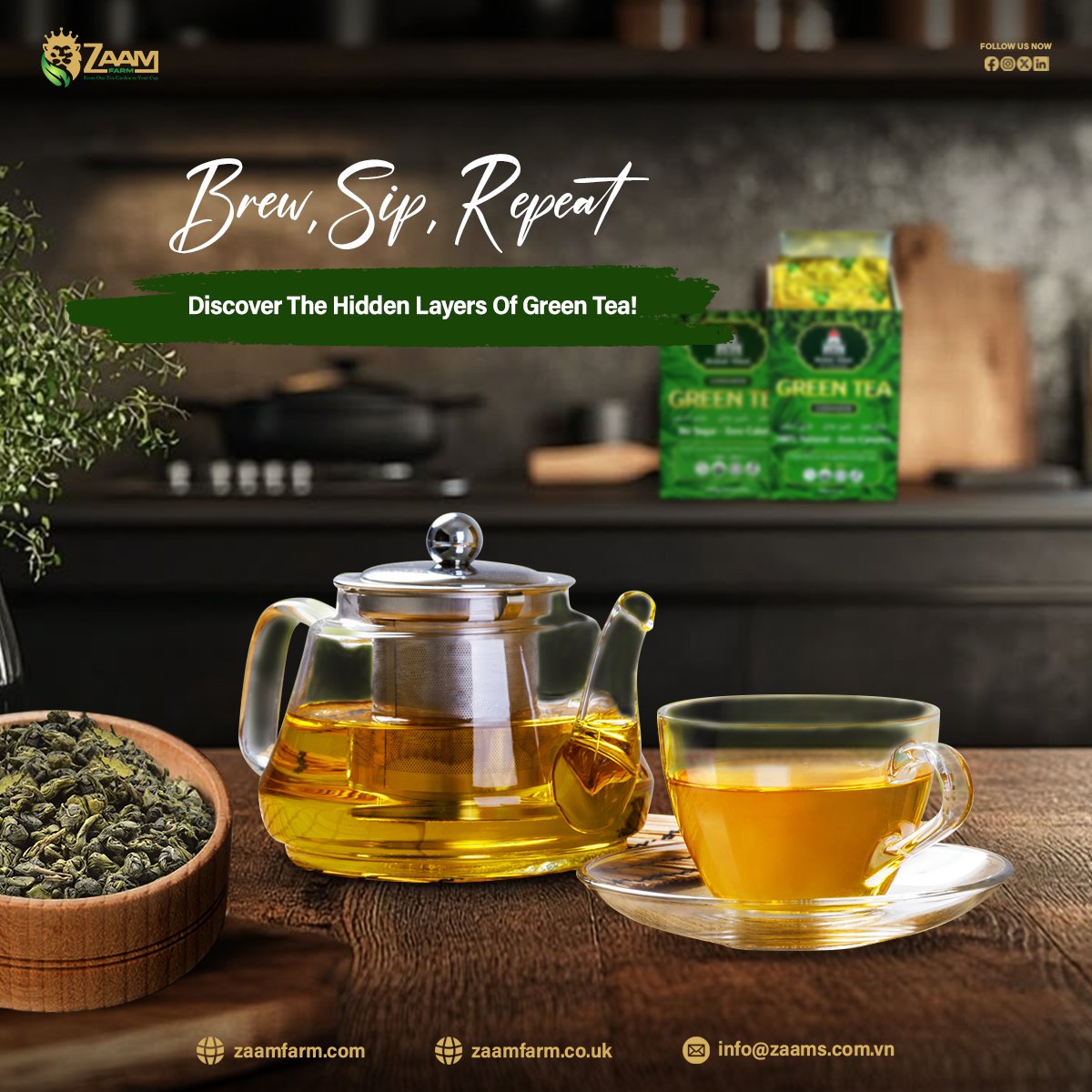 High-quality loose leaf green tea can be rebrewed 6-8 times or more! Each infusion unlocks new layers of flavor, allowing you to fully experience the tea’s delicate essence.

#zaamfarm #kabulchai #greentea #LooseLeafTea #GreenTeaLovers #TeaTime #TeaCulture #HealthyLiving