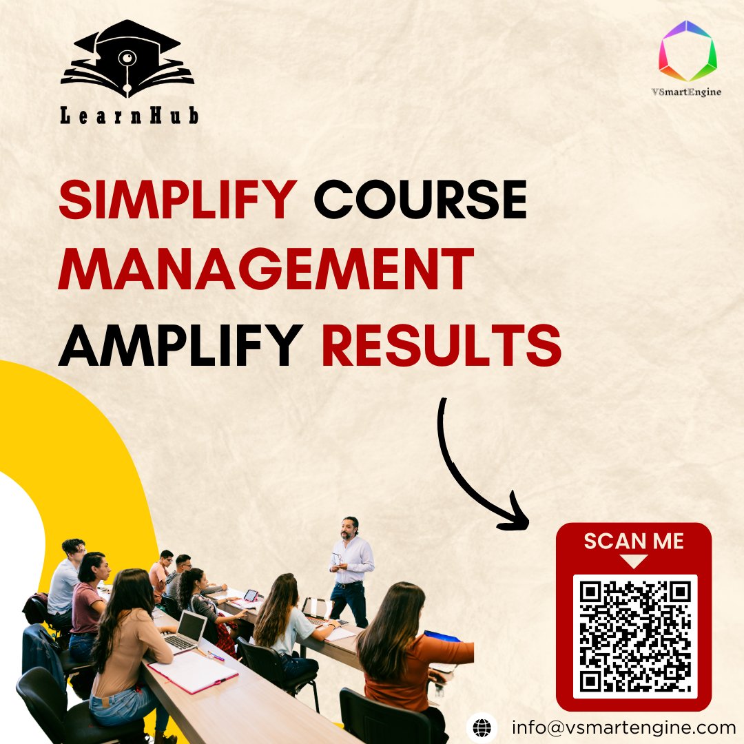 vsmartengine's tweet image. Managing courses can be overwhelming, but with LearnHub, you can streamline the process effortlessly. 
Connect with Us
Website: learnhub.vsmartengine.com
YouTube Channel: LearnHub YouTube Channel
Email: support@vsmartengine.com
#SimplifyLearning #CourseManagement #AmplifyResults