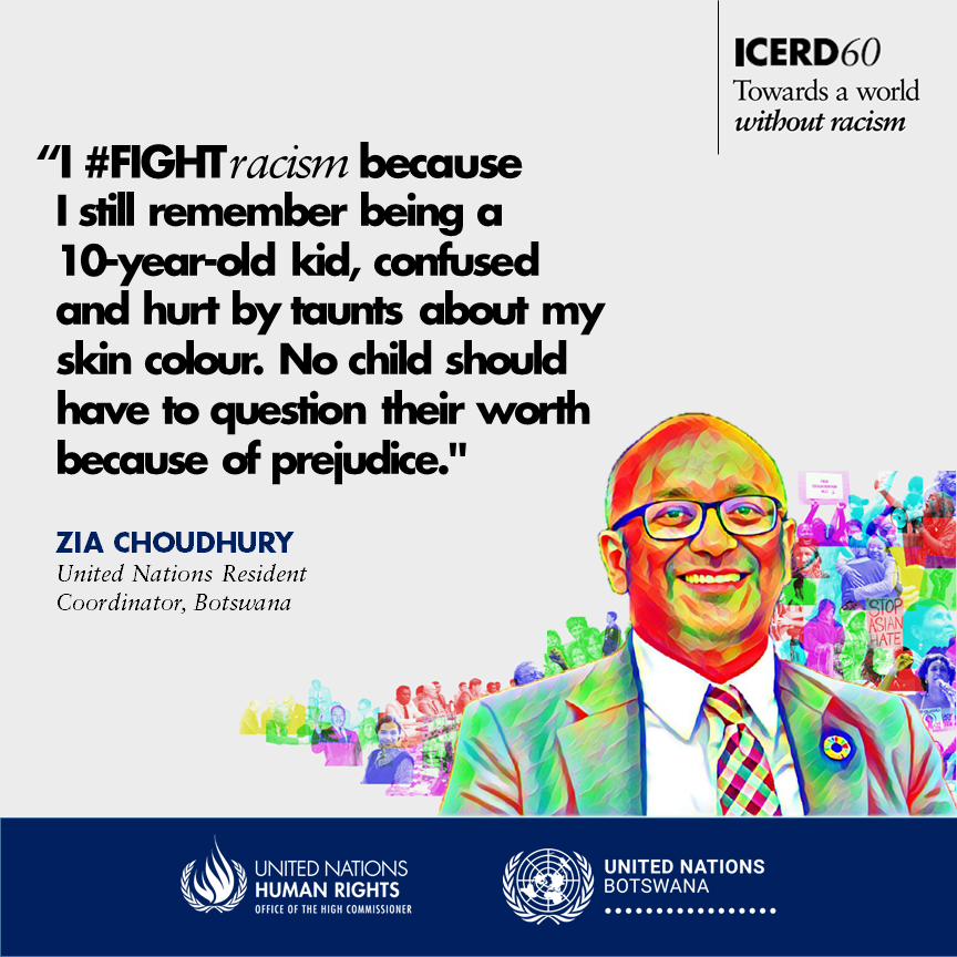 Today is the International Day for the Elimination of Racial Discrimination, a reminder that we must continue fighting for a world free from racism. 

We can all take action by spreading compassion, tolerance &amp; acceptance - un.org/en/fight-racism

#FightRacism #ICERD60