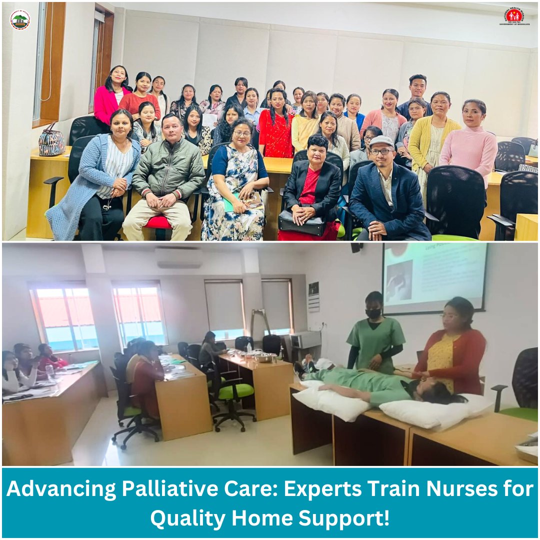 A 4day capacity-building program on Home-Based Palliative Care was conducted for SNs of UPHCs from #EastKhasiHills &amp; #EastGaroHills. The event brought together resource persons from various institution to equip health workers with the skills &amp; knowledge needed for #PalliativeCare