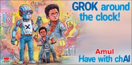 GeniusMarcomm's tweet photo. PR is all about trust &amp; visibility! 

Amul’s witty topical ads have made it a household name, proving the power of consistent, creative PR.

At #GeniusMarcom, we help brands craft impactful stories that make news!

Let’s build your brand’s PR success.

#PublicRelations #Branding https://t.co/zMeLeNkYjZ