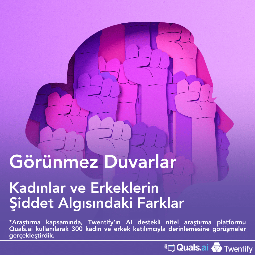 TwentifyTR's tweet photo. 👩Kadınlar araştırmamızın yeni bölümünde, kadınlar ve erkekler arasındaki şiddet algısı farklarını ele alıyoruz. 
 "Görünmez Duvarlar" serisinin devamı ve diğer kadın araştırmalarımız için sayfamızı ziyaret edebilirsiniz:
https://t.co/0zupbtmpCp https://t.co/WWORZRkgHv