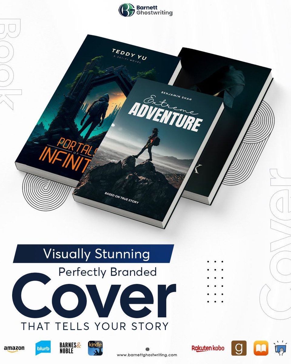BarnettGhostwr's tweet image. Your book deserves a cover that captures its essence. Let us create a stunning, perfectly branded design that tells your unique story! 📖✨
Ready to get started? Contact us today!
barnettghostwriting.com

#BarnettGhostwriting #professionalghostwriting #ghostwritingagency #books