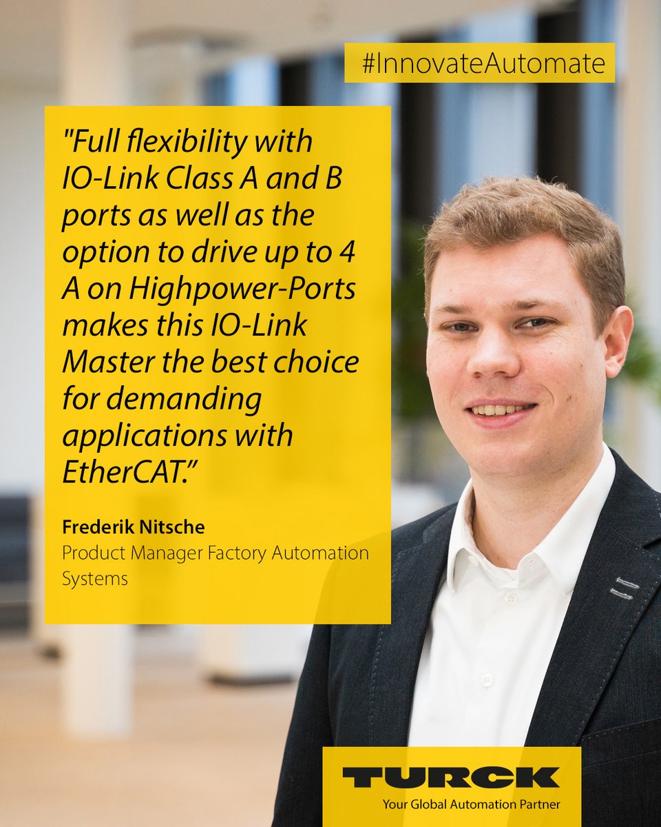 💡Expertise Meets Innovation with #Turck’s EtherCAT IO-Link Master! Trust our expertise to provide the reliable high-performance solutions your automation systems need: spkl.io/6012fRDww

#GlobalAutomationPartner #InnovateAutomate #IndustrialAutomation #IndustrialInnovation