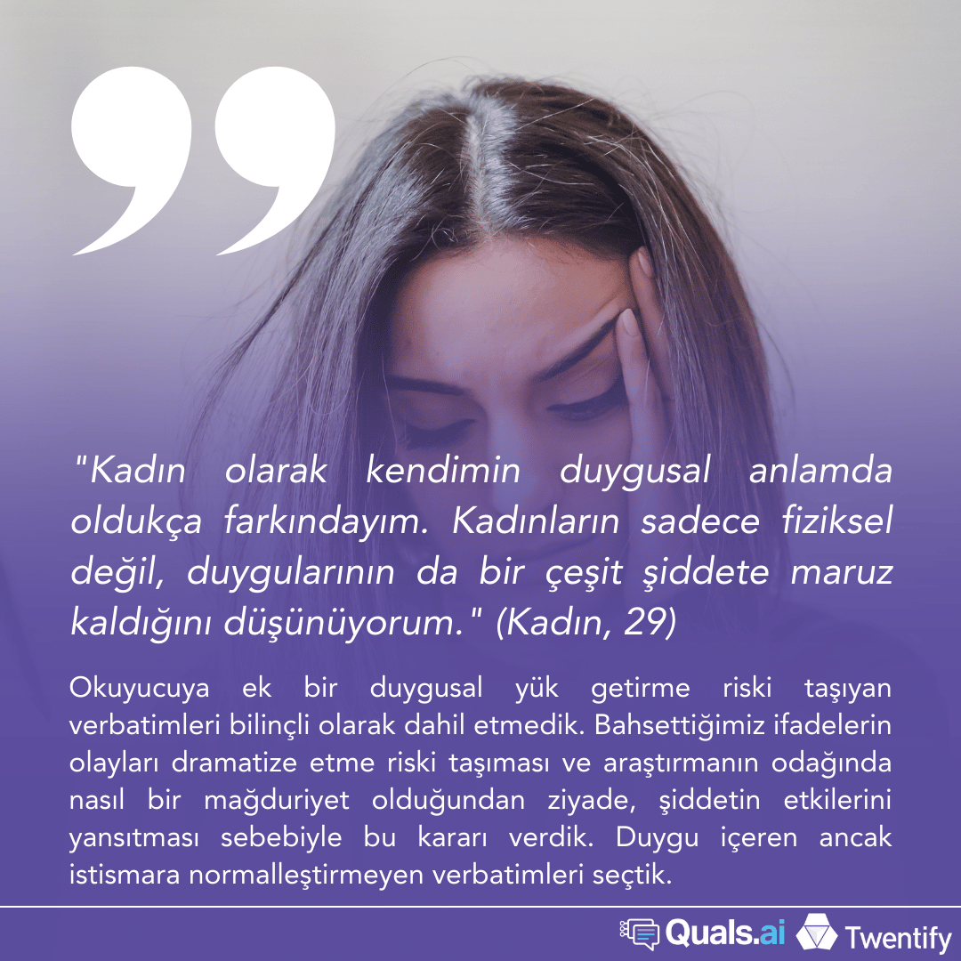 TwentifyTR's tweet photo. 👩Kadınlar araştırmamızın yeni bölümünde, kadınlar ve erkekler arasındaki şiddet algısı farklarını ele alıyoruz. 
 "Görünmez Duvarlar" serisinin devamı ve diğer kadın araştırmalarımız için sayfamızı ziyaret edebilirsiniz:
https://t.co/0zupbtmpCp https://t.co/WWORZRkgHv