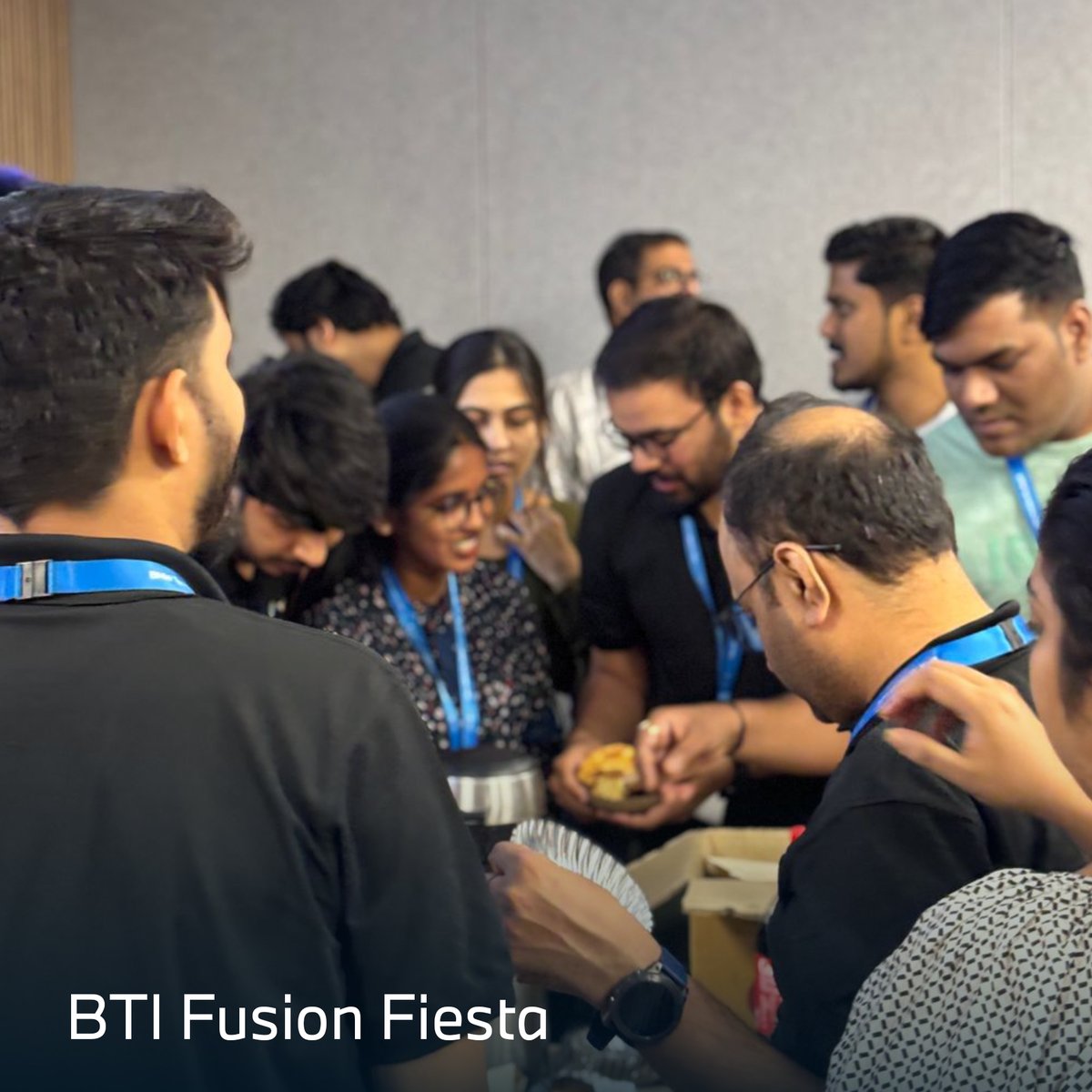 BMWTechWorksInd's tweet photo. The #SoftwareFactory team at #BMWTechWorksIndia bonded over Human Bingo, Chinese Whisper &amp; inspiring words from our leaders. A fun-filled day celebrating collaboration, energy &amp; our #VOCAL culture—topped off with snacks &amp; smiles! 💙 https://t.co/UjJxz3JwWC