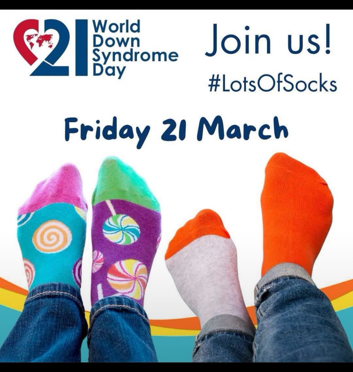 Happy World Down's Syndrome Day!

Get your funky socks on and celebrate the lives of people with Down's syndrome and what they bring to our world.

#LotsOfSocks #DownSyndrome