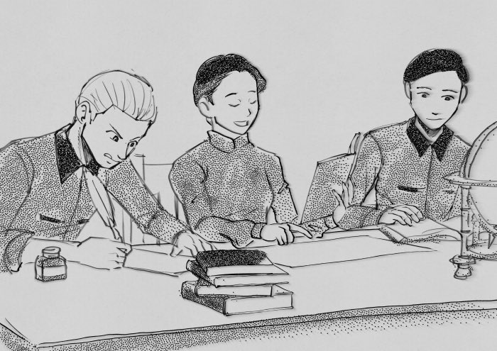 (obra dinn)
had an idea that miss bird could be a schoolteacher and spend some of her free time teaching the steward youths, who I see as coming from less privileged backgrounds 🥺