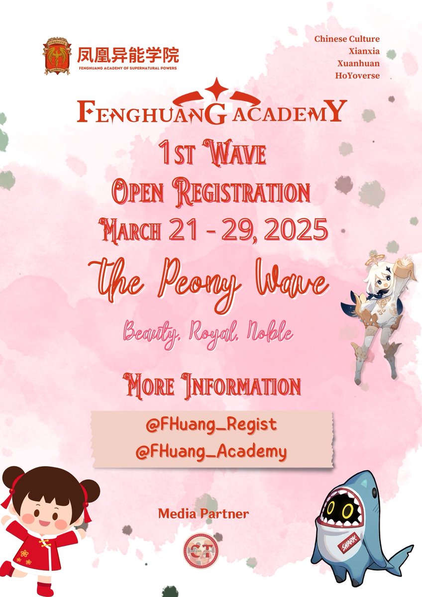 The Dragon Boat (@fhuang_regist) on Twitter photo ㅤ
Fenghuang Academy is Open Registration for 1st Wave "The Peony Wave" Let's explore the new world with the vibes of Fountain and Liyue . Register yourself now at <a href="/FHuang_Regist/">THE CUPID WAVE</a>
Media Partner: <a href="/CHINESETWN/">𝘾𝙝𝙞𝙣𝙚𝙨𝙚 𝙏𝙤𝙬𝙣 🏯</a>
ㅤ ㅤ
Fenghuang Academy is Open Registration for 1st Wave "The Peony Wave" Let's explore the new world with the vibes of Fountain and Liyue . Register yourself now at <a href="/FHuang_Regist/">THE CUPID WAVE</a>
Media Partner: <a href="/CHINESETWN/">𝘾𝙝𝙞𝙣𝙚𝙨𝙚 𝙏𝙤𝙬𝙣 🏯</a>
ㅤ