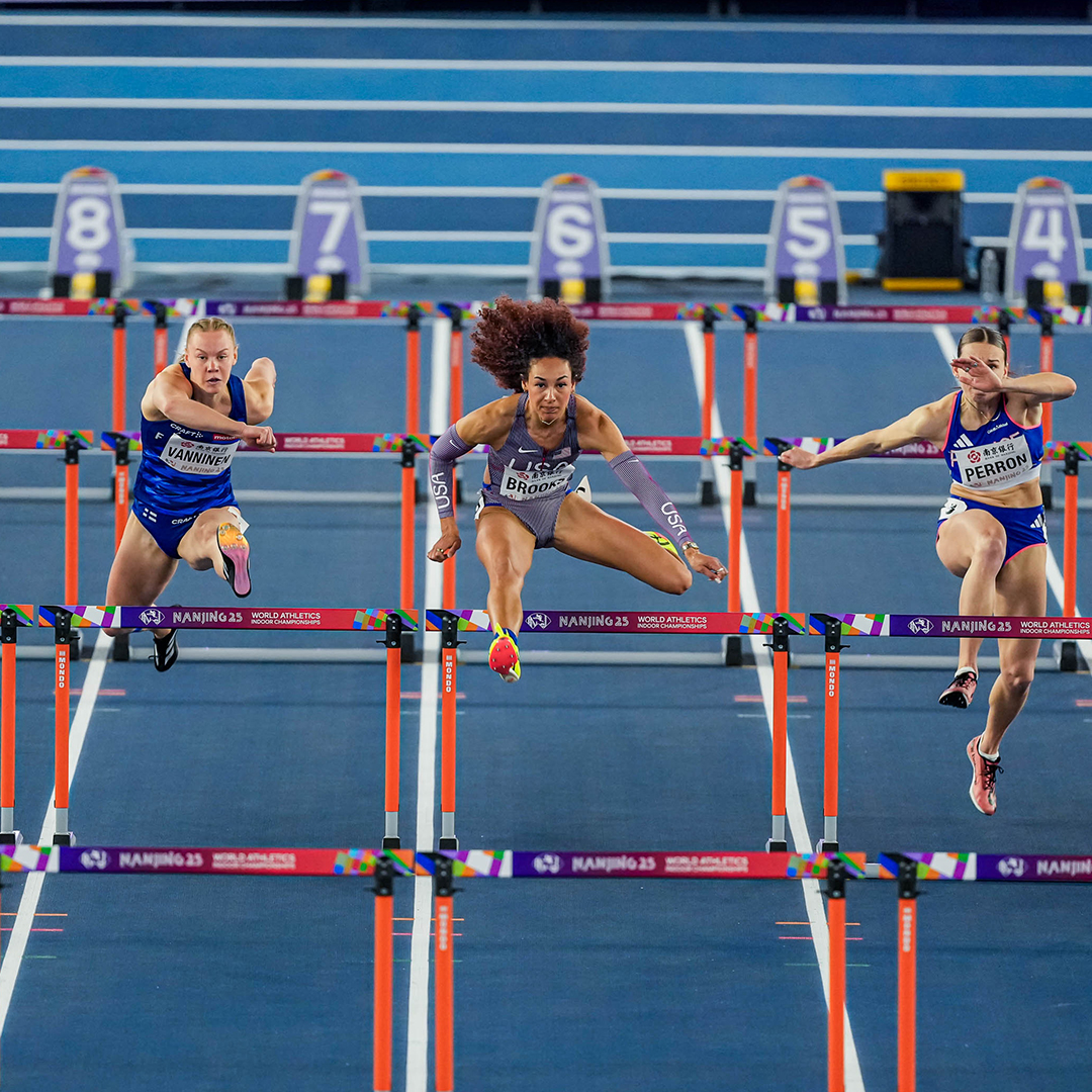 We're racing in Nanjing 🏃‍♀️

🇺🇸's Taliyah Brooks leads the women's pentathlon after clocking 8.09 in the 60m hurdles 💪

Next up: high jump 🙌