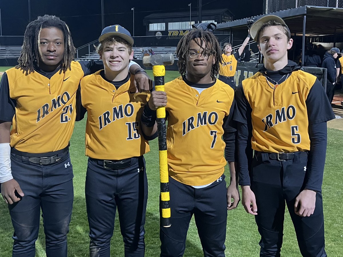 Baseballirmo's tweet photo. Irmo comes away with a 3-2 win over Lexington tonight! 

Hunter Parsons throws 6 giving up only 1-er. Kyler Baker closes it out!  Dylan White guns two runners from behind the dish! 

Hits by Fray (2b,2rbi), Baker 2b, Parsons rbi, E. Graham, and Klosterman! 

Team is 7-2! https://t.co/bw453vsUgD