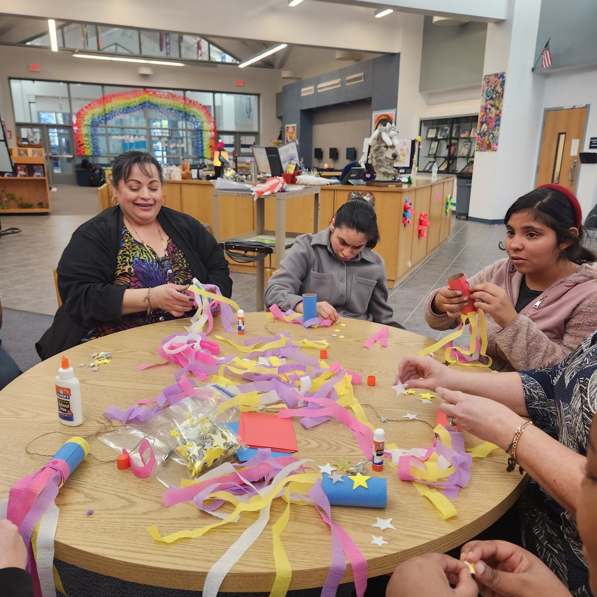 Today we made wind socks with some special Lobos today.  
#LobosWillBeHeard
#CLINTISD